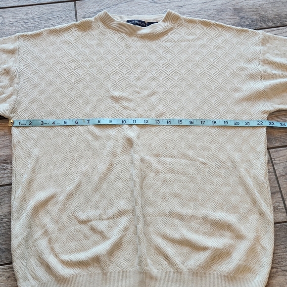 Barry Bricken Silk & Cotton Diamond Knit Sweater Cream L Quiet Luxury - Picture 5 of 7